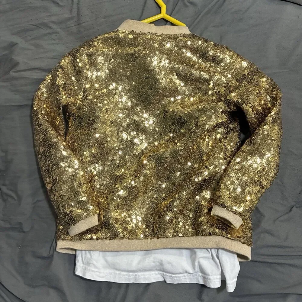 Girls Chiefs Era Outfit Gold Sequin Jacket Shirt Sunlasses 7/8 M Taylor Travis